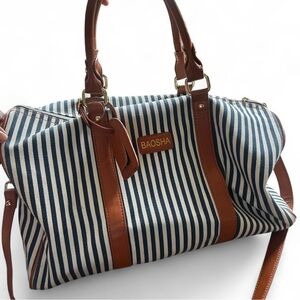 Striped Blue and Brown Women's Bag